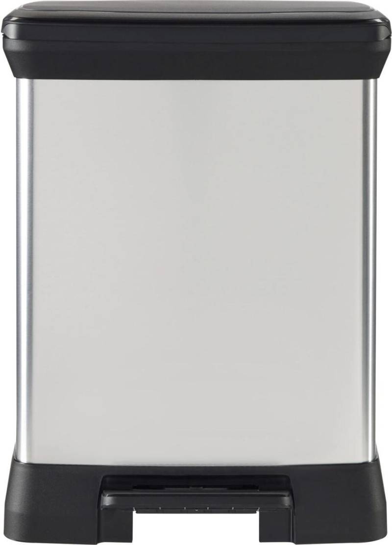 curver Mülleimer 30,0 l silbermetallic von curver
