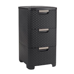 curver STYLE Aufbewahrungsboxen 3x 14,0 l dunkelbraun 32,8 x 37,8 x 60,0 cm von curver