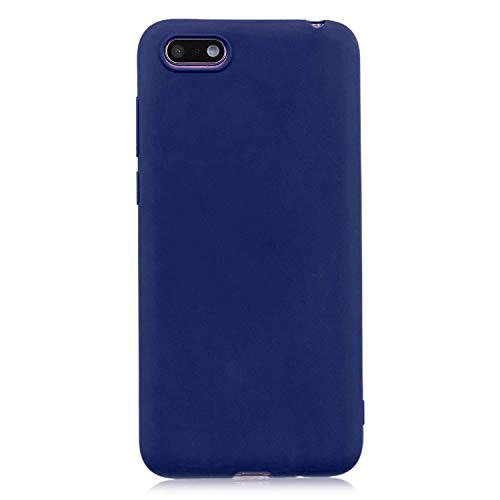 cuzz Huawei Y5 2018 Hülle Case Silikon Schutzhülle Handyhülle,Outdoor Stoßfest Schutzhülle Schmaler Telefonschutz,Staub und Scratch-Stoßfest-Navy von cuzz