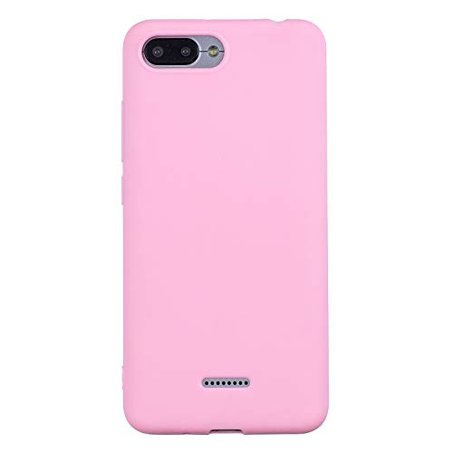 cuzz Kompatibel mit Xiaomi Redmi 6A Hülle Case Silikon Schutzhülle Handyhülle,Outdoor Stoßfest Schutzhülle Schmaler Telefonschutz,Staub und Scratch-Stoßfest-Pink von cuzz