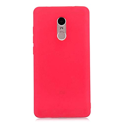cuzz Kompatibel mit Xiaomi Redmi Note 4 Hülle Case Silikon Schutzhülle Handyhülle,Outdoor Stoßfest Schutzhülle Schmaler Telefonschutz,Staub und Scratch-Stoßfest-Rot von cuzz