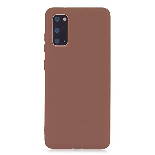 cuzz Samsung Galaxy A41 Hülle Case+{1 x Panzerglas Schutzfolie} Silikon Schutzhülle Handyhülle,Outdoor Stoßfest Schutzhülle Schmaler Telefonschutz,Staub und Scratch-Stoßfest-Braun von cuzz