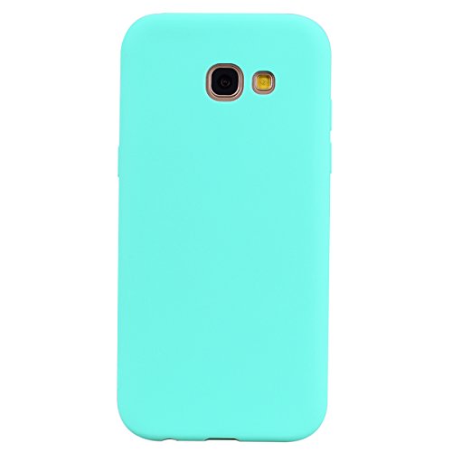 cuzz Schutzhülle für Samsung Galaxy A3 2017 + (1 Stück Displayschutzfolie aus Hartglas), einfarbig, Premium, flexibel, Silikon, TPU, dünn, ultradünn, rutschfest, goldfarben von cuzz
