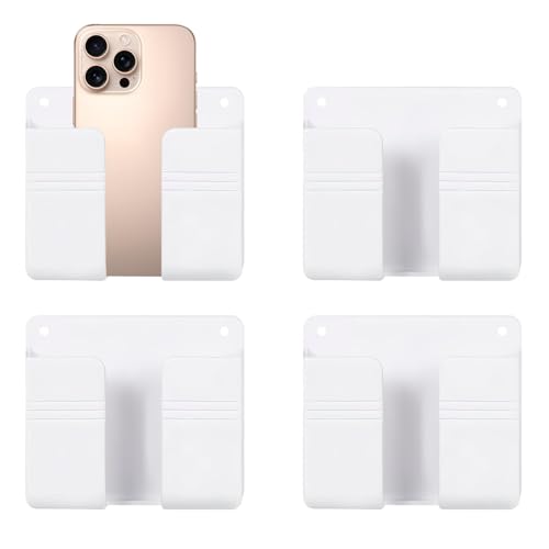 cxxtkcxxlc 4 Set Handyhalterung Wand, Wandhalterung Handyhalter, Selbstklebende Halterung für Smartphones, Mehrzweck Aufbewahrungsbox mit Ladeanschluss und Fernbedienung sablage, Weiß cxxtkcxxlc 4 Set Handyhalterung Wand, Wandhalterung Handyhalter, Selbstklebende Halterung für Smartphones, Mehrzweck Aufbewahrungsbox mit Ladeanschluss und Fernbedienung sablage, Weiß von cxxtkcxxlc