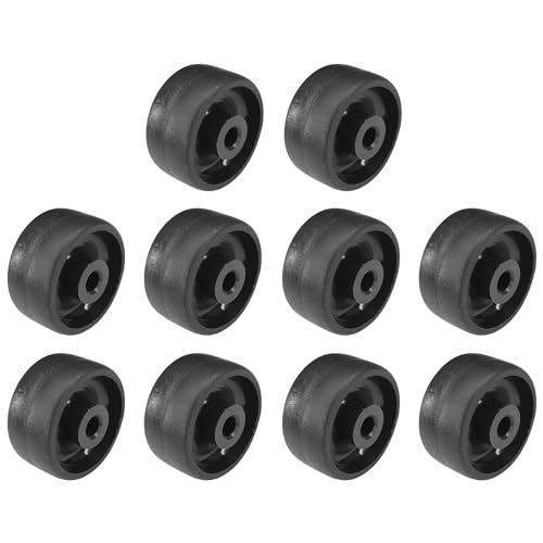 cyclingcolors 10x Kunststoff-Rollen 25mm Schwarz Laufrolle Führungsrolle Möbel Bett Schiebetür Tür Schublade Schrank von cyclingcolors