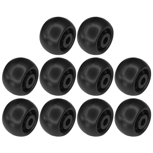 cyclingcolors 10x Kunststoff-Rollen 40mm Schwarz Laufrolle Führungsrolle Möbel Bett Schiebetür Tür Schublade Schrank von cyclingcolors