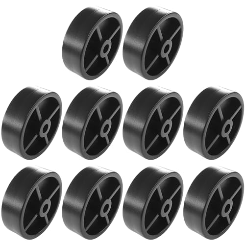 cyclingcolors 10x Kunststoff-Rollen 45mm Schwarz Laufrolle Führungsrolle Möbel Bett Schiebetür Tür Schublade Schrank von cyclingcolors