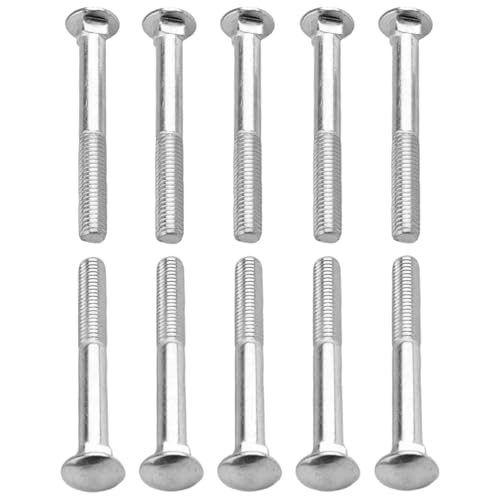 cyclingcolors 10x Schlossschrauben Flachrundschrauben mit Vierkantansatz DIN 603 Edelstahl A2 Flachrundkopf Pilzschraube Metrisch, M12x90mm (Gewindelänge=81mm) von cyclingcolors
