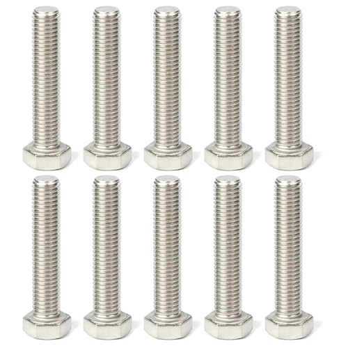 cyclingcolors 10x Sechskantschraube nach DIN 933 ISO 4017 Edelstahl A2 Rostfrei Vollgewinde Außensechskant Maschinenschraube Metrisch, M8x80mm von cyclingcolors