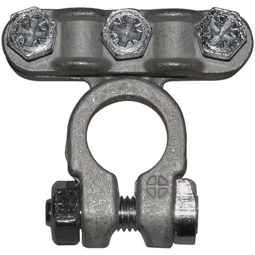 cyclingcolors 1x Batterie Doppelklemme Klemmenpolarität Positiv Durchmesser 17,5mm Aderquerschnitt Kabel 35mm² Nennspannung 12V 24V Batterieklemmen Auto Motorrad Traktor von cyclingcolors