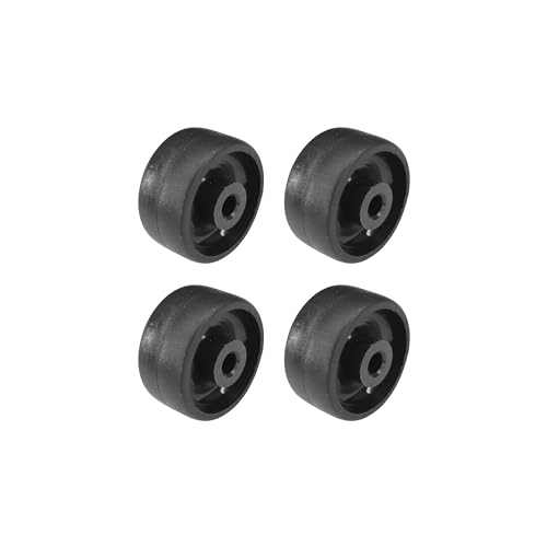 cyclingcolors 4x Kunststoff-Rollen 25mm Schwarz Laufrolle Führungsrolle Möbel Bett Schiebetür Tür Schublade Schrank von cyclingcolors