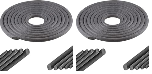 cyclingcolors Fugen-Dichtschnur Fugen-Dichtband Dichtung Rund Rundschnur Schaum Fugenfüllprofil Grau Schaumstoff Füllschnur (Ø20mm x 1 meter) (Packung mit 2) von cyclingcolors