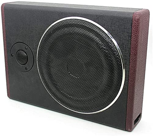 czyuRachel 8" Subwoofer Auto Set Basspaket Für Auto Verstärkte Subwoofer Kit Unter Autositz Edelstahl 4-Kanal Verstärker Aktiv Subwoofer Auto, Schwarz von czyuRachel