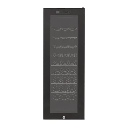 czyuRachel Weinkühlschrank, 30 Flaschen, 90L, 9-Stöckiges Wine Fridge, Touchscreen, LED-Display, Verstärkte Glastür und Integrierte LED-Beleuchtung, Schwarz, 50.5X34.5X98.5 cm czyuRachel Weinkühlschrank, 30 Flaschen, 90L, 9-Stöckiges Wine Fridge, Touchscreen, LED-Display, Verstärkte Glastür und Integrierte LED-Beleuchtung, Schwarz, 50.5X34.5X98.5 cm von czyuRachel