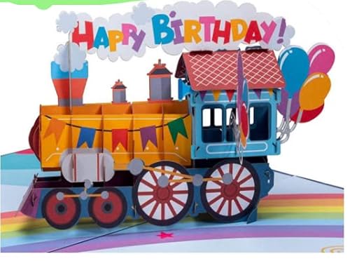 Driveloop 3D Pop-Up-Geburtstagskarte mit natürlichem Umschlag - Dicke, hochwertige Grußkarte, Geburtstagskarten mit hervorgehobener farbiger Geburtstagskarte Frau, Mann, Freundin, Kinder und Unisex von d Driveloop