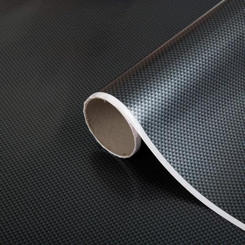 d-c-fix Klebefolie Carbon silber selbstklebende Folie wasserdicht realistische Deko für Möbel, Tisch, Schrank, Tür, Küchenfronten Möbelfolie Dekofolie Tapete 45 cm x 1,5 m von d-c-fix