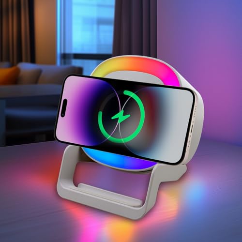 da LIGHT Bluetooth-Lautsprecher mit Nachtlicht und Wireless Charger, dimmbare Touch-Nachttischlampe mit 5 Lichtmodi, Musikbox und kabelloser Ladestation, Frauen und Männer da LIGHT Bluetooth-Lautsprecher mit Nachtlicht und Wireless Charger, dimmbare Touch-Nachttischlampe mit 5 Lichtmodi, Musikbox und kabelloser Ladestation, Frauen und Männer von da LIGHT