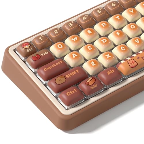 dagaladoo Kaffeebraunes PBT-Tastenkappen-Set, MOG-Profil, niedliche Tastenkappen, glänzende Tastatur-Tastenkappen, Farbsublimation, benutzerdefinierte Tastenkappe für 100 %, 75 %, 65 %, 60 % TKL dagaladoo Kaffeebraunes PBT-Tastenkappen-Set, MOG-Profil, niedliche Tastenkappen, glänzende Tastatur-Tastenkappen, Farbsublimation, benutzerdefinierte Tastenkappe für 100 %, 75 %, 65 %, 60 % TKL von dagaladoo