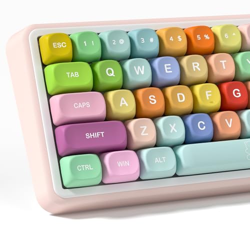 dagaladoo Niedliche Candy PBT-Tastenkappen, Gunmy Bear MOA-Tastenkappen, Farbstoff-Sublimation, bunt, benutzerdefinierte Tastatur-Tastenkappen-Set für 100 %, 75 %, 65 %, 60 % TKL US-Layout dagaladoo Niedliche Candy PBT-Tastenkappen, Gunmy Bear MOA-Tastenkappen, Farbstoff-Sublimation, bunt, benutzerdefinierte Tastatur-Tastenkappen-Set für 100 %, 75 %, 65 %, 60 % TKL US-Layout von dagaladoo