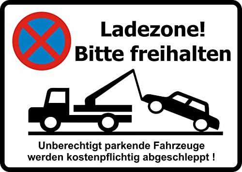 Daged Ladezone! Bitte Freihalten grundstück Aufkleber Parken Verboten Vinyl Schild Selbstklebende Karte Sticker TK- 025 von daged