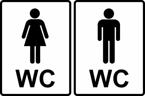 Daged WC Damen Herren Aufkleber Vinyl Sicherheitsaufkleber Alarmanlage Selbstklebende Karte Sticker TK- 047 von daged