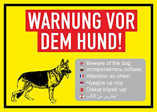 Daged Warnung vor dem Hund Schäferhund Aufkleber Vinyl Sicherheitsaufkleber Selbstklebende Karte Sticker TK- 054 von daged