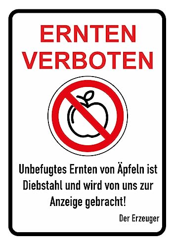 Ernten Verboten Äpfel Aufkleber Vinyl Sicherheitsaufkleber Schutzbrille Selbstklebende Karte Sticker TK-089 von daged