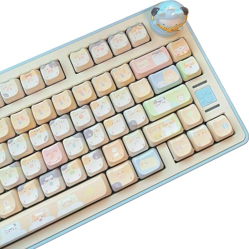 Mao Height Cat Shape Theme Keycaps PBT keycaps Customized keycap Set Suitable for 61/87/104/108 Cherry MX Switch and Other Mechanical Keyboards (Cute Mouse) von daixiahu
