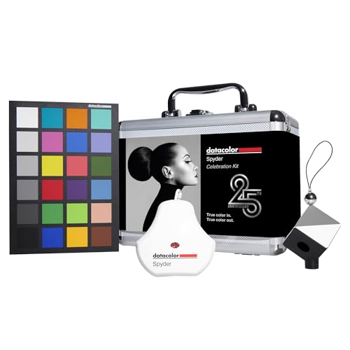 Datacolor Spyder Celebration Kit – Spyder 2024 Monitorkalibrierung, Spyder Cube & Spyder Checkr 24 - Komplettes Farbmanagement für Fotos - Farbgenauigkeit in der Fotografie von Aufnahme bis zum Druck von datacolor
