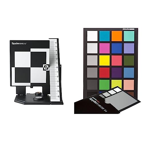 Datacolor SpyderLensCal: Fokus-Kalibrierung für DSLR-Kameras & SpyderCheckr24: Farbkarte zur Kamerakalibrierung incl. Software zur Berechnung von Farbkorrektur-Presets von datacolor