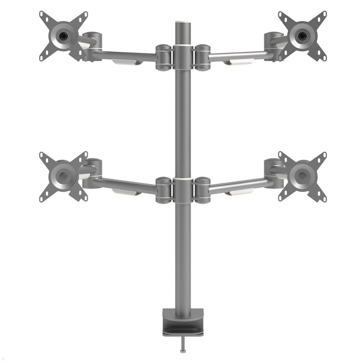 Dataflex Viewmate 2+2 Tischhalterung (52.622) silber von dataflex