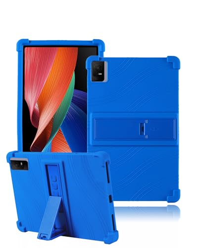 Fall für TCL NXTPAPER 11 Zoll Tablet,daunke weiche Silikonabdeckung, mit Klappständer, leicht stoßfest, Anti-Kratzer, Rundum-Schutz, Azurblau von daunke