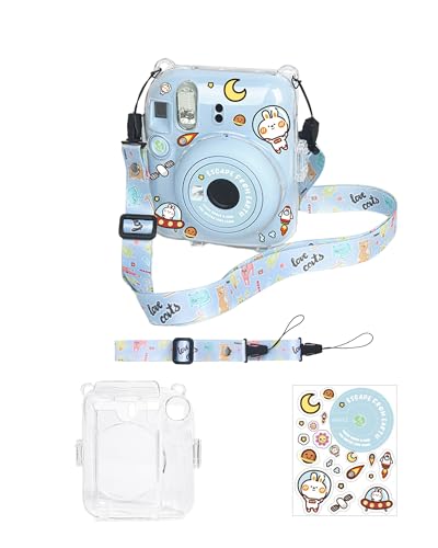 Gehäuse für Instax Mini 12, daunke PC Clear Cover, mit Aufkleber und Foto-Aufbewahrung Tasche & Armband, stoßfest, Kratzfest, Anti-Drop, tragbar, 3 Stück Set Gehäuse für Instax Mini 12, daunke PC Clear Cover, mit Aufkleber und Foto-Aufbewahrung Tasche & Armband, stoßfest, Kratzfest, Anti-Drop, tragbar, 3 Stück Set von daunke