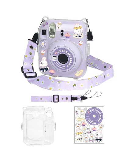 Gehäuse für Instax Mini 12, daunke PC Clear Cover, mit Aufkleber und Foto-Aufbewahrung Tasche & Armband, stoßfest,Anti-Drop,tragbar,Kratzfest,3 Stück Set Gehäuse für Instax Mini 12, daunke PC Clear Cover, mit Aufkleber und Foto-Aufbewahrung Tasche & Armband, stoßfest,Anti-Drop,tragbar,Kratzfest,3 Stück Set von daunke