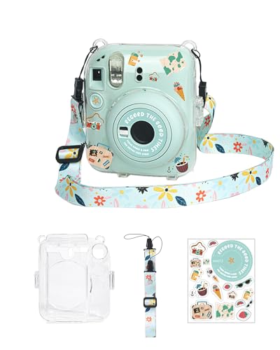 Gehäuse für Instax Mini 12, daunke PC Clear Cover, mit Aufkleber und Foto-Aufbewahrung Tasche & Armband,Kratzfest, Anti-Drop,stoßfest,tragbar, 3 Stück Set Gehäuse für Instax Mini 12, daunke PC Clear Cover, mit Aufkleber und Foto-Aufbewahrung Tasche & Armband,Kratzfest, Anti-Drop,stoßfest,tragbar, 3 Stück Set von daunke