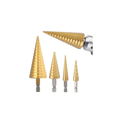 Stufenbohrer 4-42mm 4-32mm 4-20mm 4-12mm 5-35mm HSS Kegelbohrer Kegelsenker (4-12mm) von daw21onlineshop