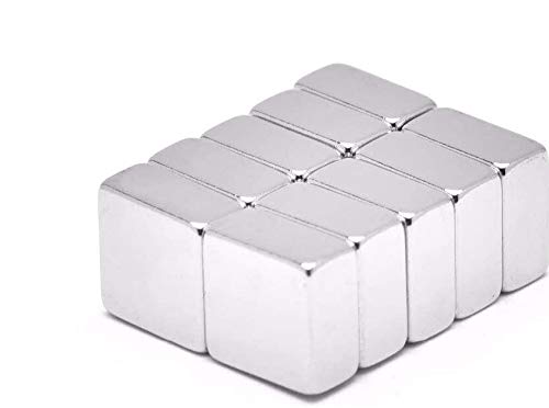 daw21onlineshop Neodym Magnete Größe und Stückzahl wählbar - Starke Super Magnete Quader selbsklebend 10x10x5 N52 5 Stück Glas-Magnetboards, Magnettafel, Whiteboard, Tafel, Pinnwand, Kühlschrank von daw21onlineshop