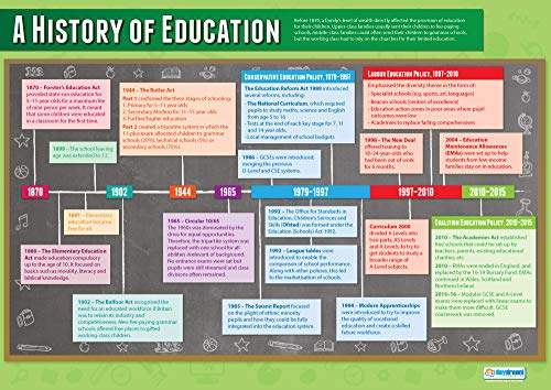 Daydream Education Poster „A History of Education“, laminiertes Glanzpapier, 850 mm x 594 mm (A1) von daydream