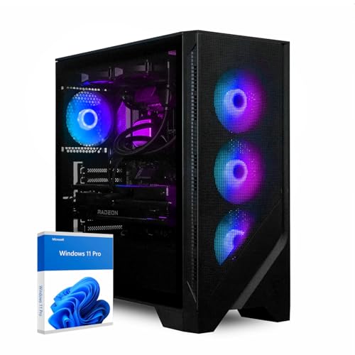 dcl24 Desktop Gaming PC AMD Ryzen 7 7800X3D, AMD Radeon RX7900XT 20GB - 1000GB SSD, 32GB DDR5, Highend Computer mit 8x5.0 GHz, Streaming Computer mit WLAN, Zocker Computer mit Windows 11 Pro [19538] von dcl24.de