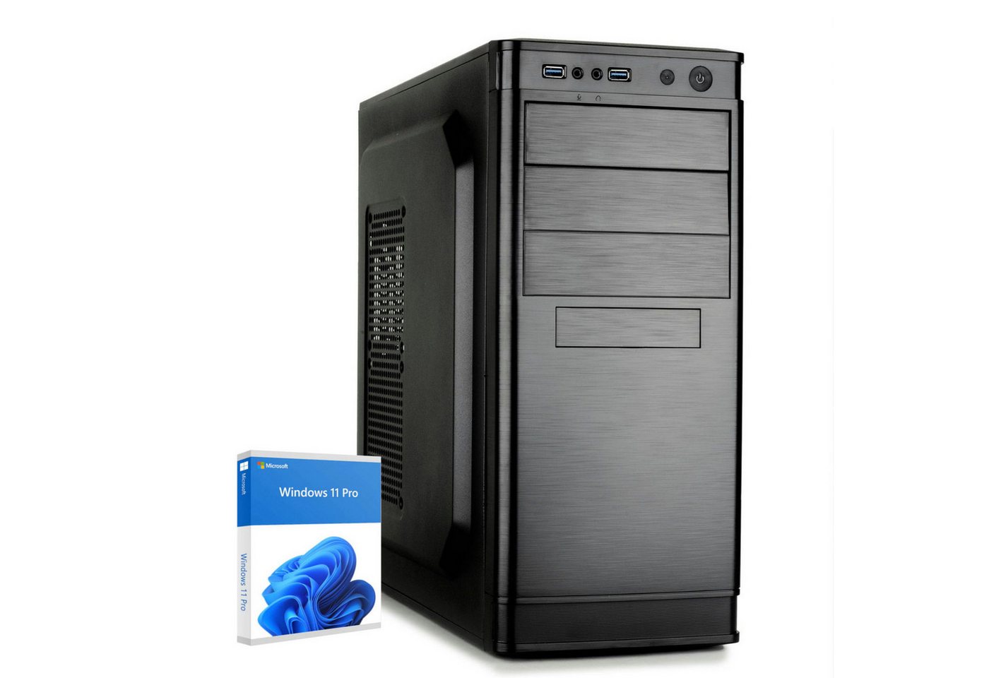 dcl24.de Business-PC (AMD Ryzen 3 3200G, 8 GB RAM, 500 GB SSD, Luftkühlung, WLAN, Windows 11 Pro) von dcl24.de