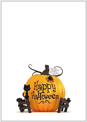 DIN A4 Briefpapier Halloween - Papier Horror-Party - 20 Blatt - Motiv Nr. 022 | 80g/m² von deLuxeTuning.de