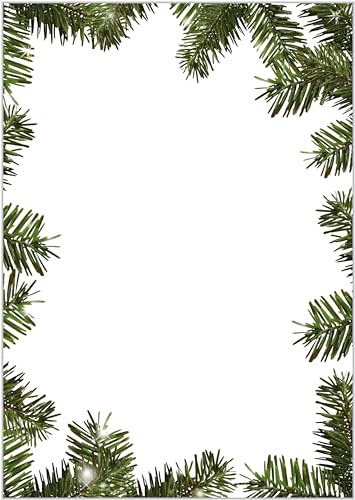 DIN A4 Briefpapier Weihnachten - Papier Xmas - 20 Blatt - Motiv Nr. 148 | 100g/m² von deLuxeTuning.de