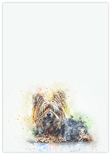 DIN A4 Hundemotive Briefpapier mit Hund - Papier Hunde - 20 Blatt - Motiv Nr. 125 | 80g/m² von deLuxeTuning.de