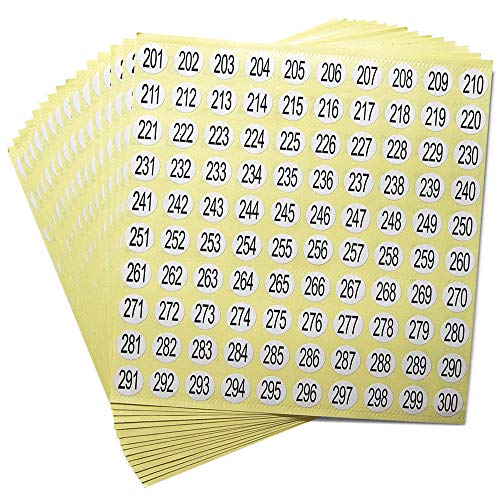 dealzEpic - Zahlenaufkleber 201-300 runde selbstklebende Bögen - 15 Stück dealzEpic - Zahlenaufkleber 201-300 runde selbstklebende Bögen - 15 Stück von dealzEpic