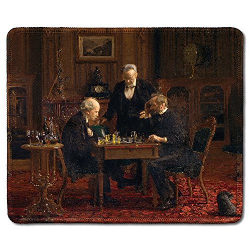 dealzEpic - Art Mousepad – Naturkautschuk Mauspad mit berühmtem Fine Art Gemälde der Schachspieler von Thomas Eakins – genähte Kanten – 24,1 x 20,1 cm dealzEpic - Art Mousepad – Naturkautschuk Mauspad mit berühmtem Fine Art Gemälde der Schachspieler von Thomas Eakins – genähte Kanten – 24,1 x 20,1 cm von dealzEpic