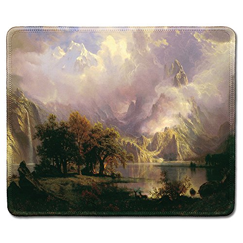 dealzEpic - Art Mousepad - Naturkautschuk Mauspad mit berühmtem Fine Art Gemälde von Rocky Mountain Landschaft von Albert Bierstadt - genähte Kanten - 24,1 x 20,1 cm dealzEpic - Art Mousepad - Naturkautschuk Mauspad mit berühmtem Fine Art Gemälde von Rocky Mountain Landschaft von Albert Bierstadt - genähte Kanten - 24,1 x 20,1 cm von dealzEpic