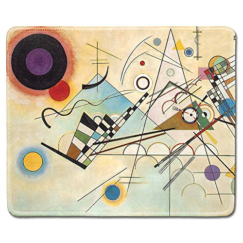 dealzEpic - Art Mousepad – Naturkautschuk-Mauspad mit berühmter abstrakter Kunstmalerei von Komposition 8 von Wassily Kandinsky – genähte Kanten – 24,1 x 20,1 cm dealzEpic - Art Mousepad – Naturkautschuk-Mauspad mit berühmter abstrakter Kunstmalerei von Komposition 8 von Wassily Kandinsky – genähte Kanten – 24,1 x 20,1 cm von dealzEpic