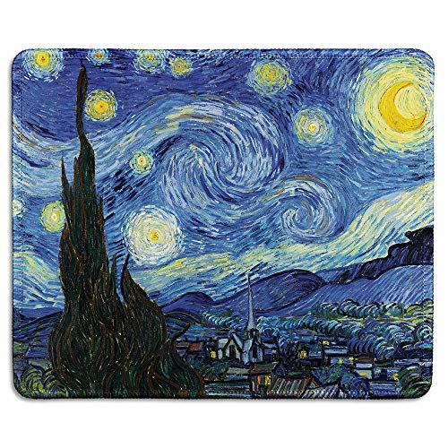 dealzEpic - Mauspad aus Naturkautschuk mit Aufdruck "Sternennacht von Vincent Van Gogh", 24,1 x 20,1 cm dealzEpic - Mauspad aus Naturkautschuk mit Aufdruck "Sternennacht von Vincent Van Gogh", 24,1 x 20,1 cm von dealzEpic