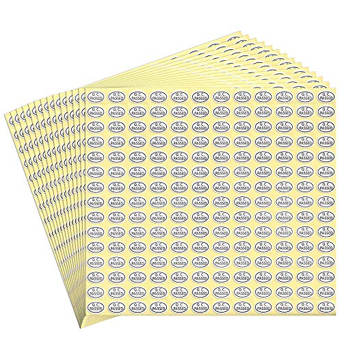 dealzEpic - QC Passed Sticker - Ovale weiße selbstklebende Etiketten zum Abziehen und Aufkleben von dealzEpic