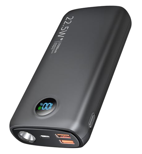 Debopo Power Bank, 22,5W PD 3.0 QC 4.0 4,5A Schnelles Aufladen Powerbank 27.000mAh (USB C Input&Output) mit Taschenlampe & LED Anzeige für Smartphone,Tablets, Mehr von debopo
